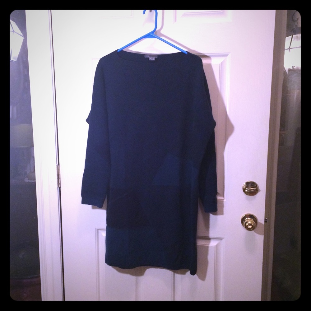 New Vince abstract jacquard sweater size L